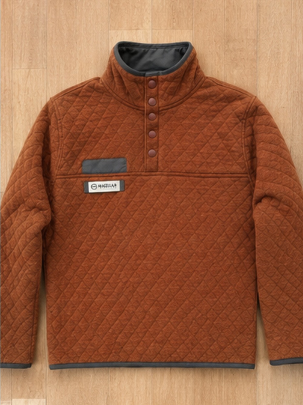 Magellan Outdoors Rust Quilted Snap Pullover
